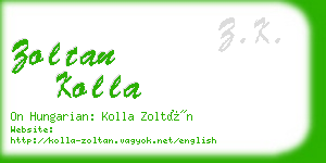 zoltan kolla business card